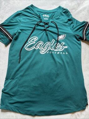 Philadelphia Eagles Lace-Up Football Tee - Green